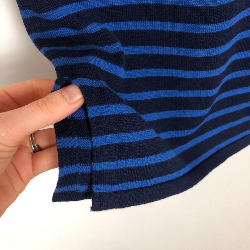 NWT Chico's Zenergy Top Mockneck Stripe Tank Belladona Blue Size 1 US Medium - Picture 6 of 6